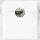 Sticker Rond Énorme orignal (Sac)