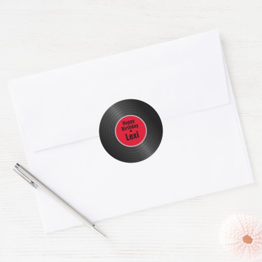 Sticker Rond Enregistrement (Enveloppe)