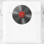 Sticker Rond Enregistrement de vinyle isolé (Sac)