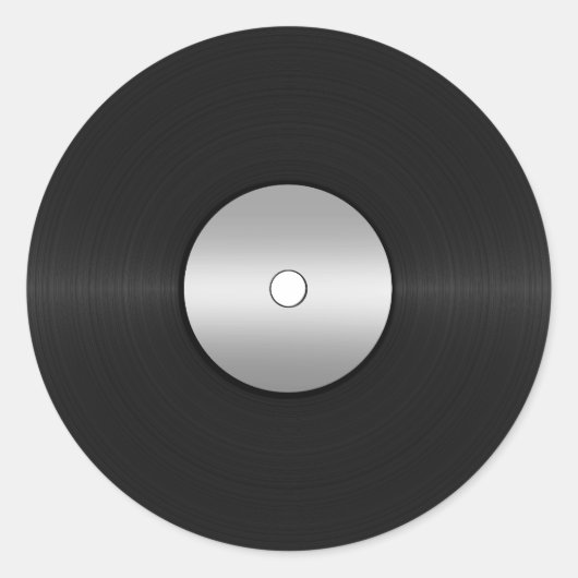 Sticker Rond Enregistrement LP Vinyl Look (Devant)
