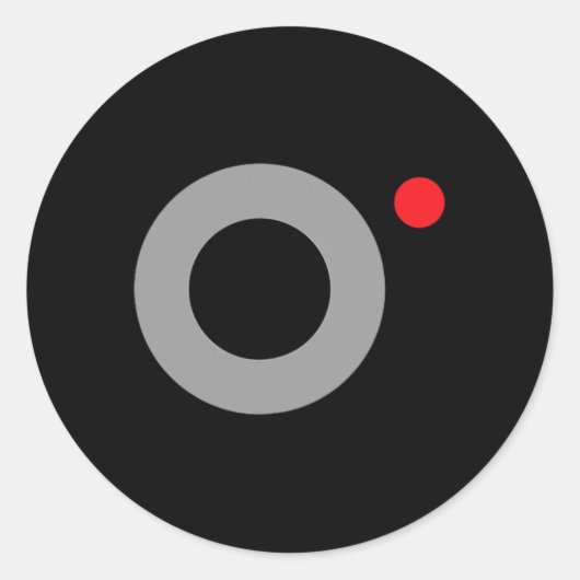 Sticker Rond Enregistrement vidéo secret Funny Secret Agent Hal (Devant)