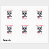 Sticker Rond Enregistrer Cat - Urgence (Feuille)