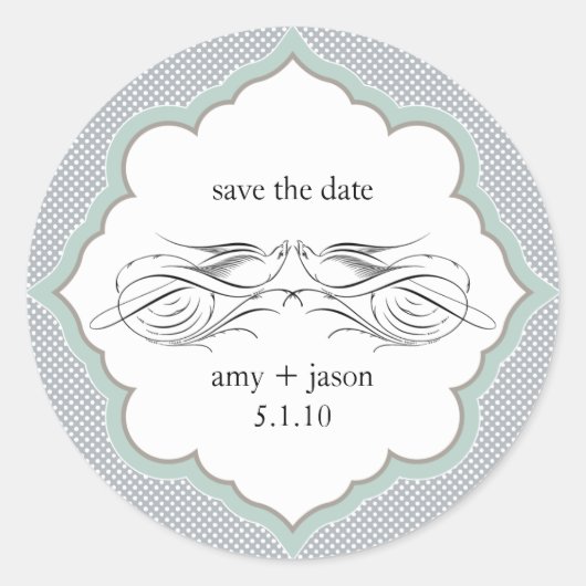 Sticker Rond enregistrer la date (Devant)