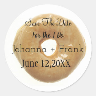 Sticker Rond Enregistrer La Date De La Viande De Donut
