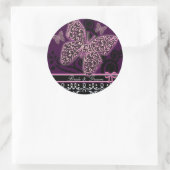 Sticker Rond Enregistrer la date Les papillons tourbillonnent r (Sac)