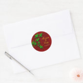 Sticker Rond Enregistrer la date mariage chinois bambou autocol (Enveloppe)