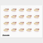 Sticker Rond Enregistrer la date Mocha brun mariage sceaux fian (Feuille)