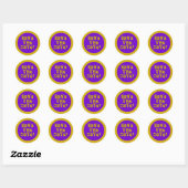 Sticker Rond Enregistrer la date Purple et Gold (Feuille)