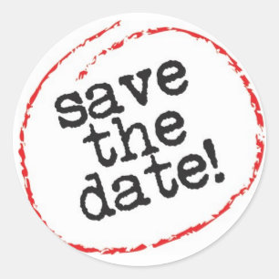 Sticker Rond Enregistrer l'autocollant Date