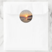 Sticker Rond Enregistrer l'autocollant Personnaliser date (Sac)