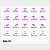 Sticker Rond Enregistrer les licornes (Feuille)