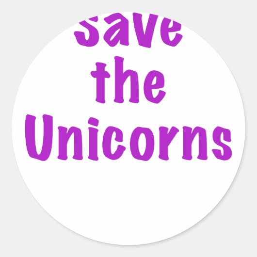 Sticker Rond Enregistrer les licornes (Devant)