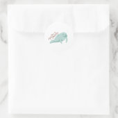 Sticker Rond Enregistrer Les Manatees (Sac)