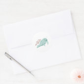 Sticker Rond Enregistrer Les Manatees (Enveloppe)