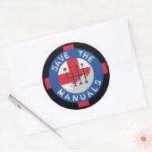 STICKER ROND ENREGISTRER LES MANUELS (Enveloppe)