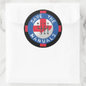 STICKER ROND ENREGISTRER LES MANUELS (Sac)