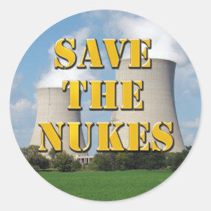 Sticker Rond Enregistrer Les Nukes