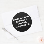 STICKER ROND ENREGISTRER UN ACCIDENT DE CHASSE DE SUPPORT (Enveloppe)