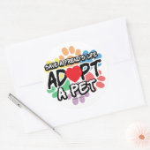 Sticker Rond Enregistrer Un Ami Adopter Un Animal (Enveloppe)