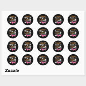Sticker Rond Enseignant 100 jours de café Teach Repeat (Feuille)