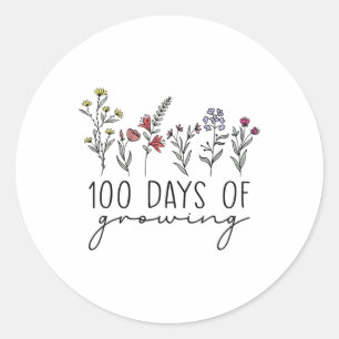 Sticker Rond Enseignant 100 Jours De Croissance 100 Jours Céléb