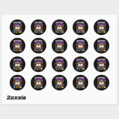 Sticker Rond Enseignant 67 Combien de nuits par semaine devriez (Feuille)
