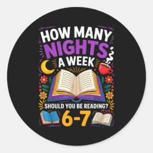 Sticker Rond Enseignant 67 Combien de nuits par semaine devriez