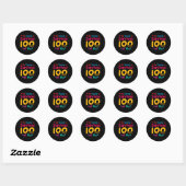 Sticker Rond Enseignant A Survécu 100 Jours De Moi (Feuille)