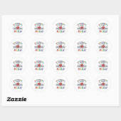 Sticker Rond enseignant auxiliaire de la différence (Feuille)