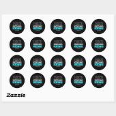 Sticker Rond Enseignant de 5e année 1000 Jours Plus intelligent (Feuille)