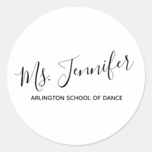 Sticker Rond Enseignant de danse scénarisé personnalisé