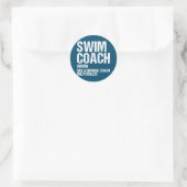 Sticker Rond Enseignant de natation (Sac)