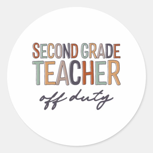 Sticker Rond Enseignant De Niveau Secondaire Hors Service Derni (Devant)