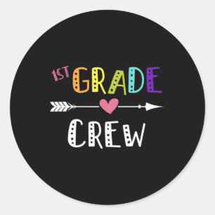 Sticker Rond Enseignant de première année école de première jou