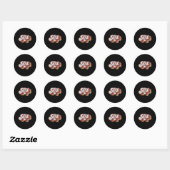 Sticker Rond Enseignant De Retour À L'École (Feuille)