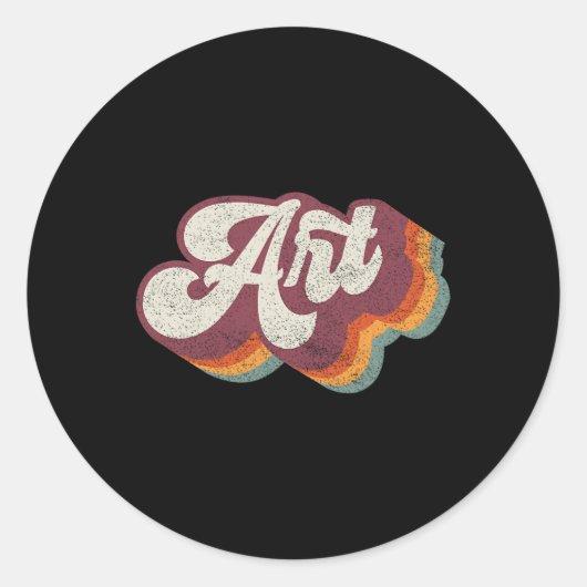 Sticker Rond Enseignant De Retour À L'École (Devant)