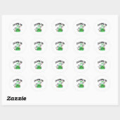 Sticker Rond Enseignant de science amusant Oh Chemistree Chri (Feuille)