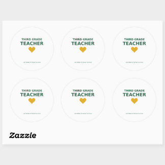 Sticker Rond Enseignant de troisième année — Survivant de la de