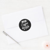 Sticker Rond enseignant d'éducation spéciale j'aime le café et (Enveloppe)