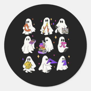 Sticker Rond Enseignant des mathématiques d'Halloween