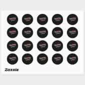 Sticker Rond Enseignant D'Intervention De L'Équipe Retourner À (Feuille)