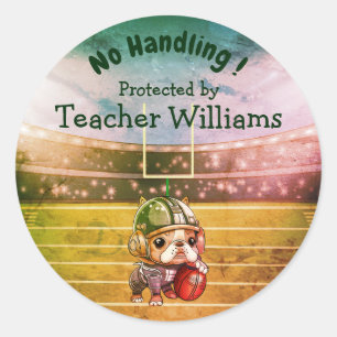Sticker Rond Enseignant du quarterback de bulldog français Belo