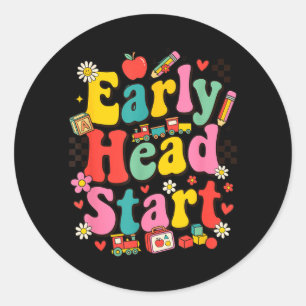 Sticker Rond Enseignant Early Head Start Enfants Élèves Éducati