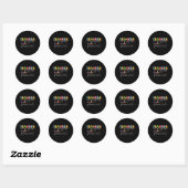 Sticker Rond Enseignant En Cours S'Il Vous Plaît Attendre futur (Feuille)