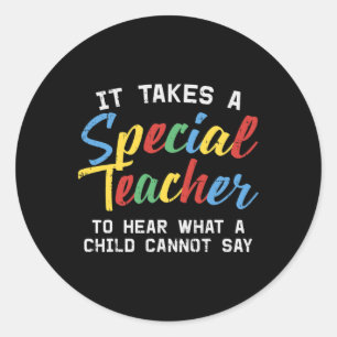 Sticker Rond Enseignant en éducation spécialisée Cute Sensibili