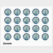 Sticker Rond Enseignant ESL Rainbow Retour à l'équipe d'école E (Feuille)