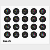 Sticker Rond Enseignant FCS - Enseignant Électif - Enseignant F (Feuille)
