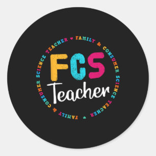 Sticker Rond Enseignant FCS - Enseignant Électif - Enseignant F