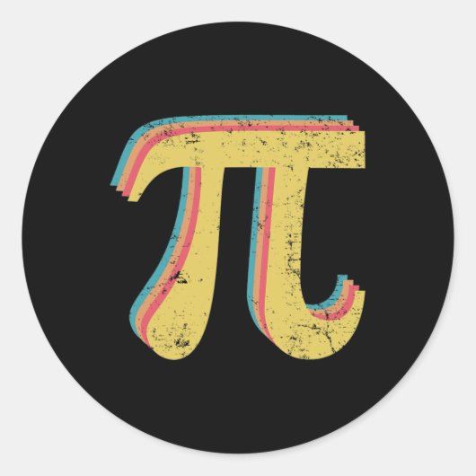 Sticker Rond Enseignant Geek Pi Math 3.14 Jour Pi (Devant)