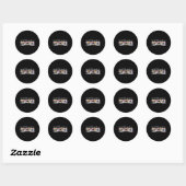 Sticker Rond Enseignant instructeur d'éducation Montessori Flor (Feuille)